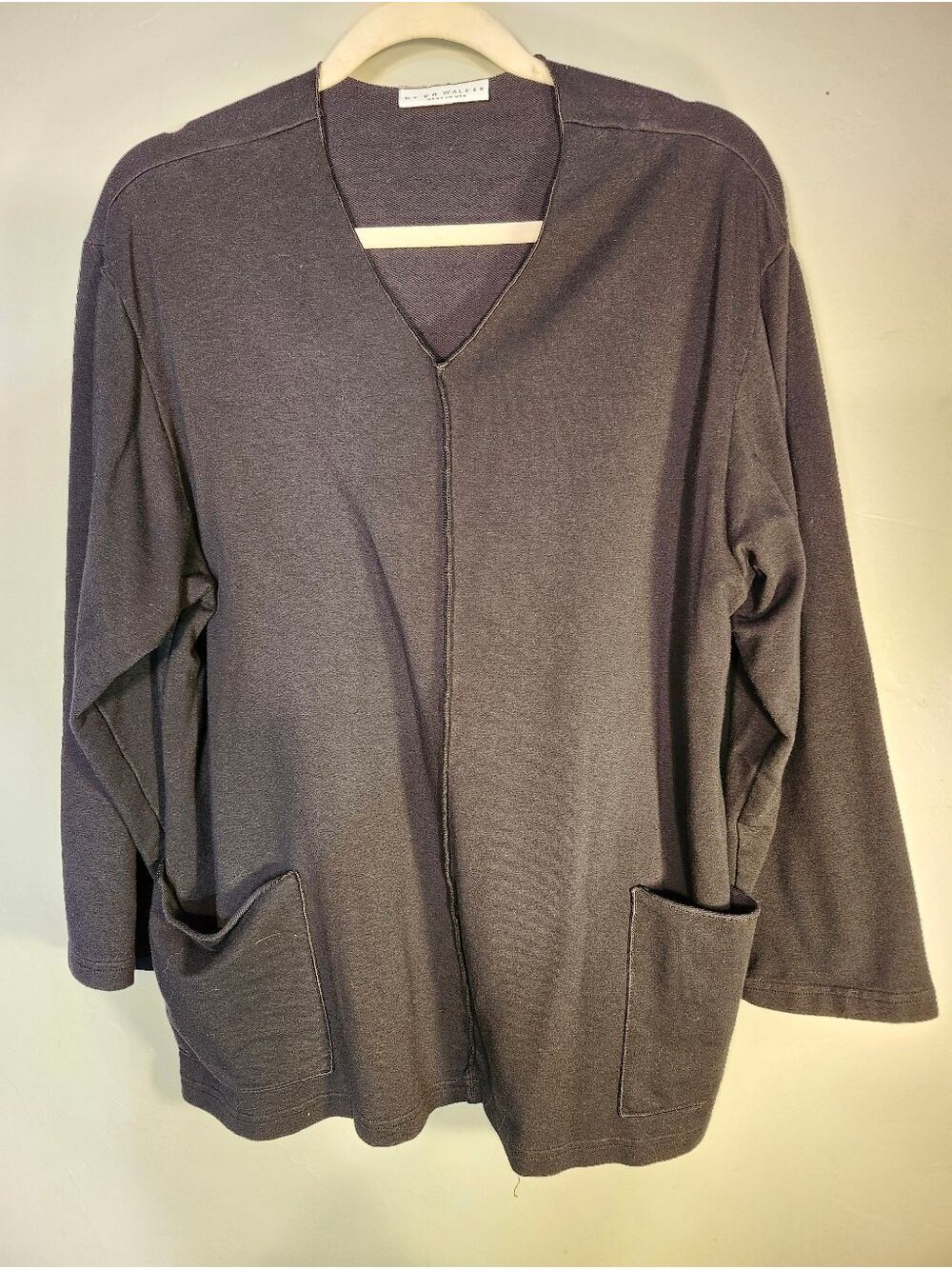 bryn Walker Black Double Front Pockets Pullover Bamboo & Organic Cotton
